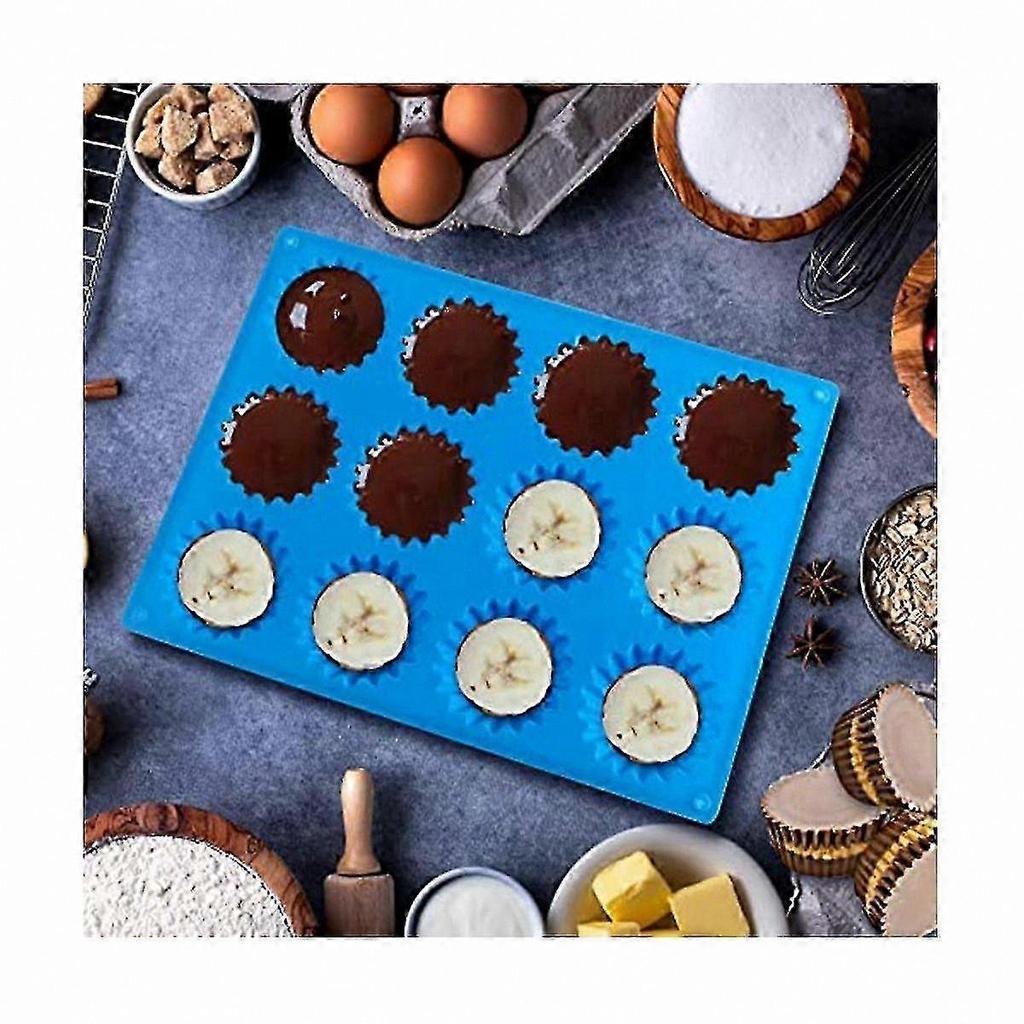 Mini Tart Pan, Silicone Bite-Size Mold for Cupcakes and Chocolates, Non-Stick Candy Baking Tool