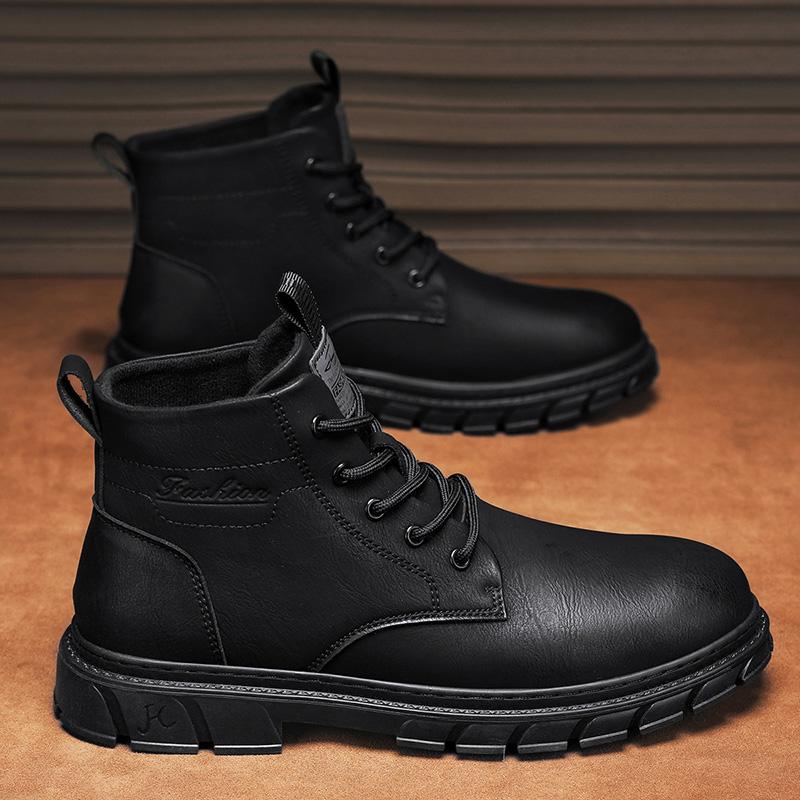 Men Shoes Leather Spring Autumn for Motorcyclist Waterproof Men's Boots Outdoor Sale Comfortable New Retro Casual Sneakers