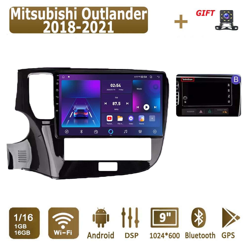 Android Carplay Car Radio For Mitsubishi Outlander 2018-2021 Multimedia Player Head Unit Stereo GPS Navigation BT WIFI 4+64GB