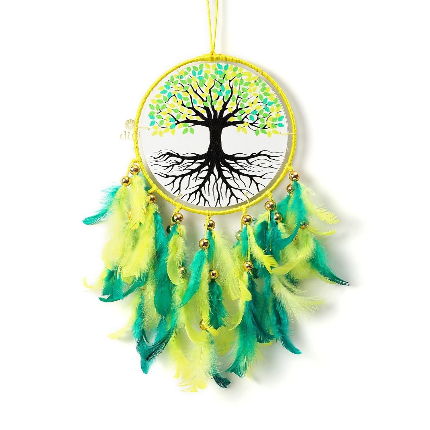 Ловец снов Дерево жизни, Dream Catcher Tree of Life (49 cm, Yellow Green),  Duli
