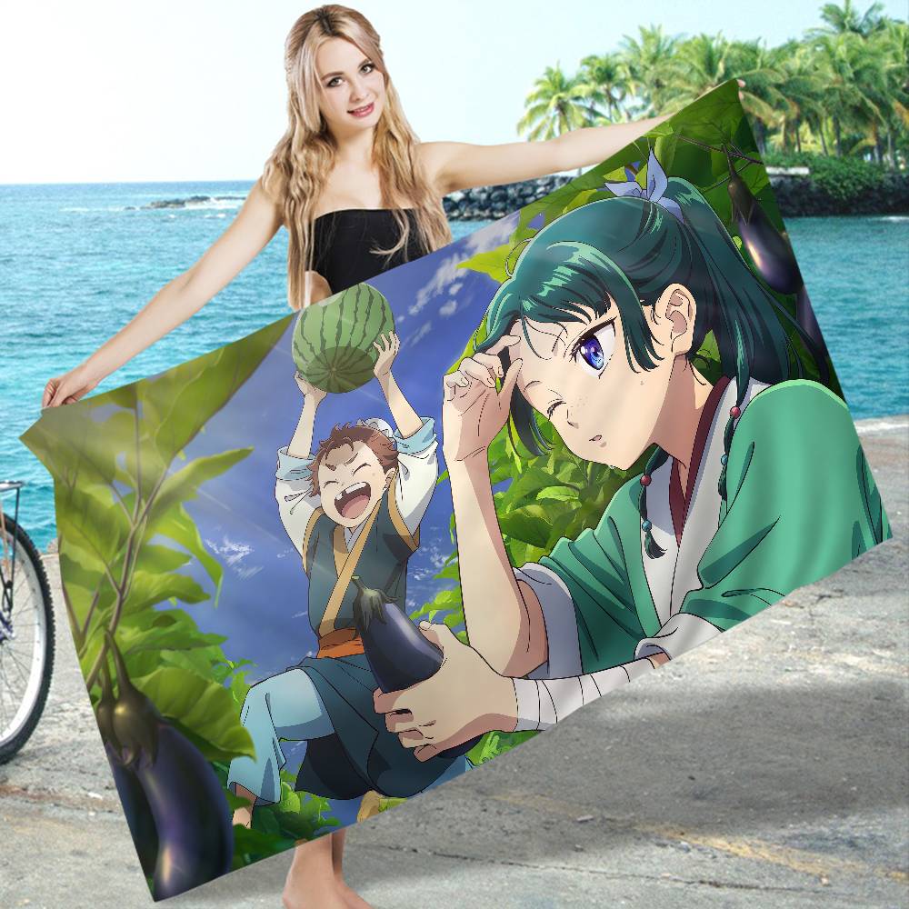 Anime The Apothecary Diaries Microfiber Printed Beach Towel Mountain Climbing Yoga Beach Swimming Running Absorbent Soft Towel