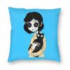 Coraline Noise Pillowcase Double-Sided Printing Fabric Cushion Cover Decor Button Throw Pillow Case Cover Bedroom