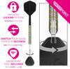 Target Japan BLACK MARQUE REYN GEN2 SP STEEL TIP DARTS Ren Agwiley Modell Wolfram Stahlspitze Dart 23G Form SWISS SILVER NANO POINT 30MM 90% 90%