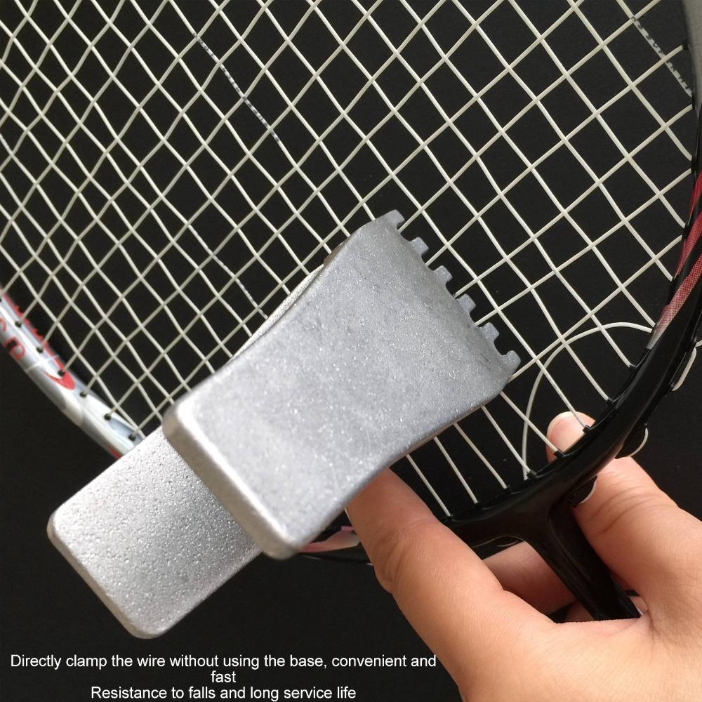 Silver Finish Stringing Clamp Spring Loaded Racket Stringing Tool Badminton Rackets
