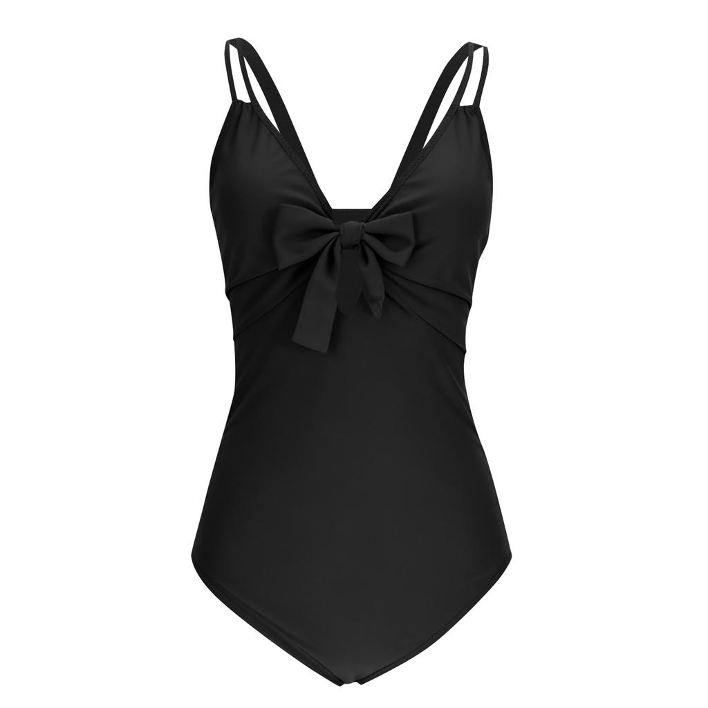 Women's Color-blocked Backless One-piece Swimsuit