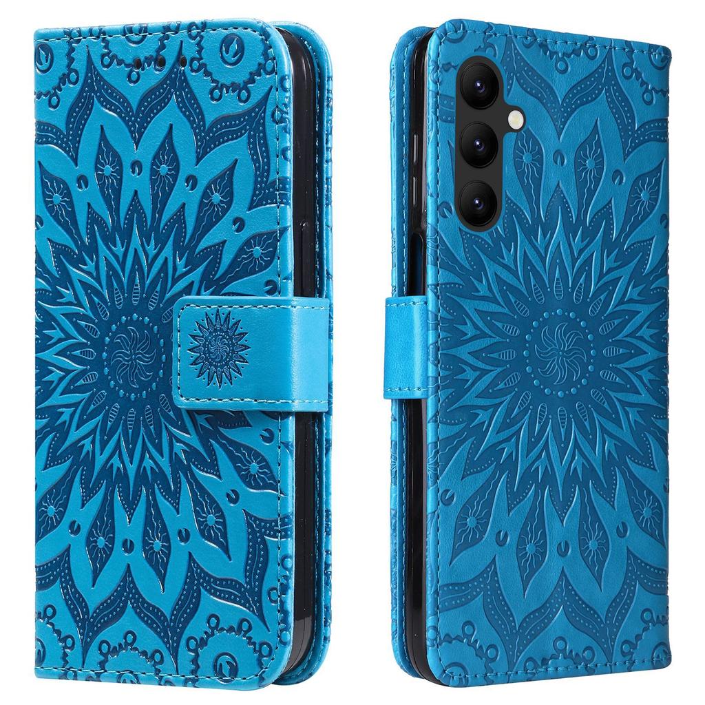 Applicable Motorola Edge 60 Fusion Embossed Mobile Phone Case Sun Flower Flip Leather Case Insert Card Money