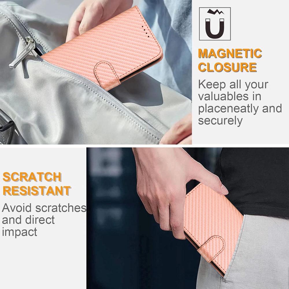 Kožené pouzdro z uhlíkových vláken pro Sony Xperia 20 Business Flip Wallet Cover Sony Xperia XZ1 XZ2 XZ3 XZ5 ACE3 Xperia 10V