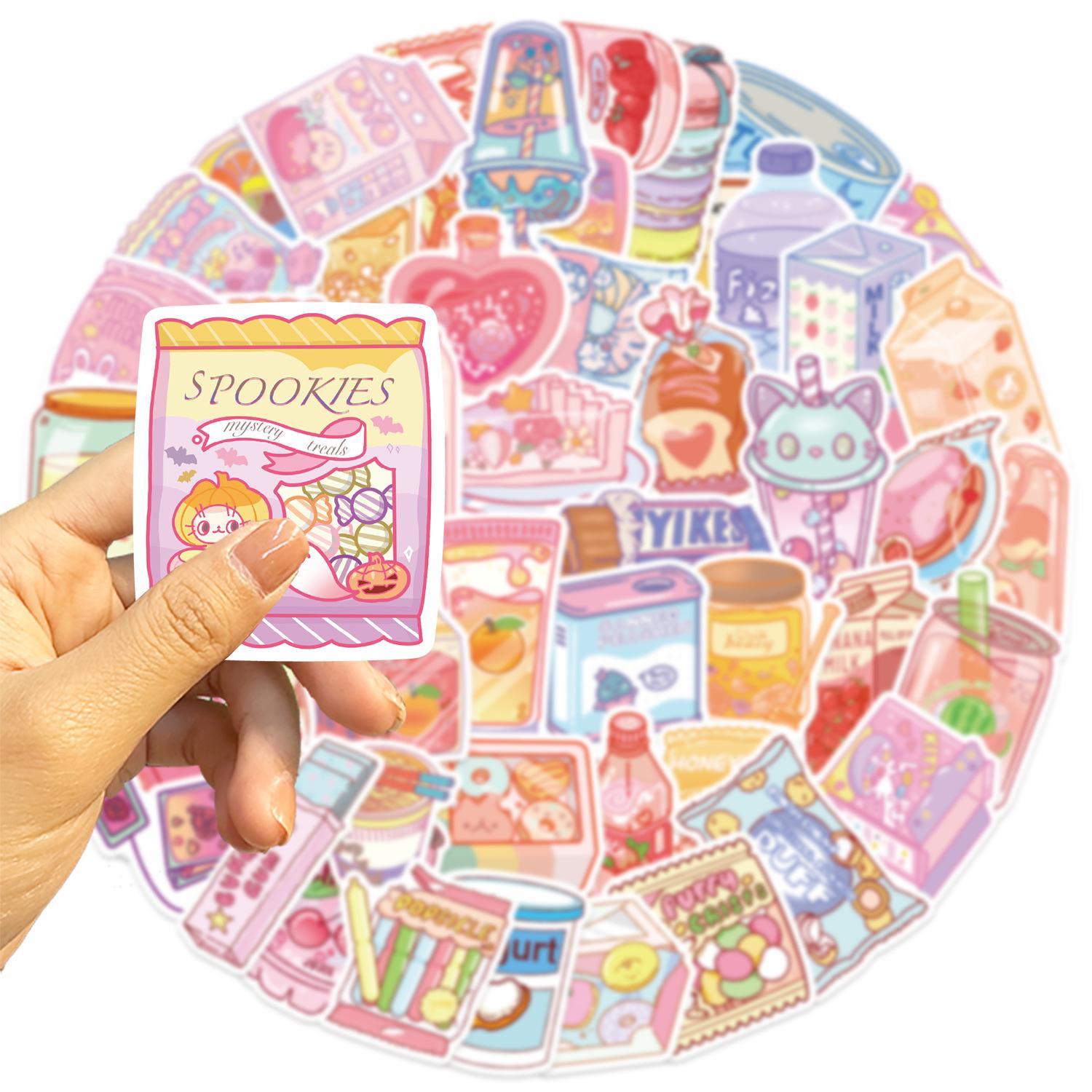 

50 Hand-painted INS Snack Style Graffiti Stickers Decorative Guitar Notebook Suitcase DIY Waterproof