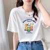 Summer Heavy Cotton Women's Short-sleeved T-shirt Korean Version Women's Printed Loose Top