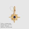 eManco Vintage Stainless Steel Star Shiny Colorful Rhinestone Charms Making Women DIY Necklace Bracelet Factory Direct