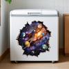 3D Space Planet Breaking Wall Sticker Self Adhesive No Residue Home Decor