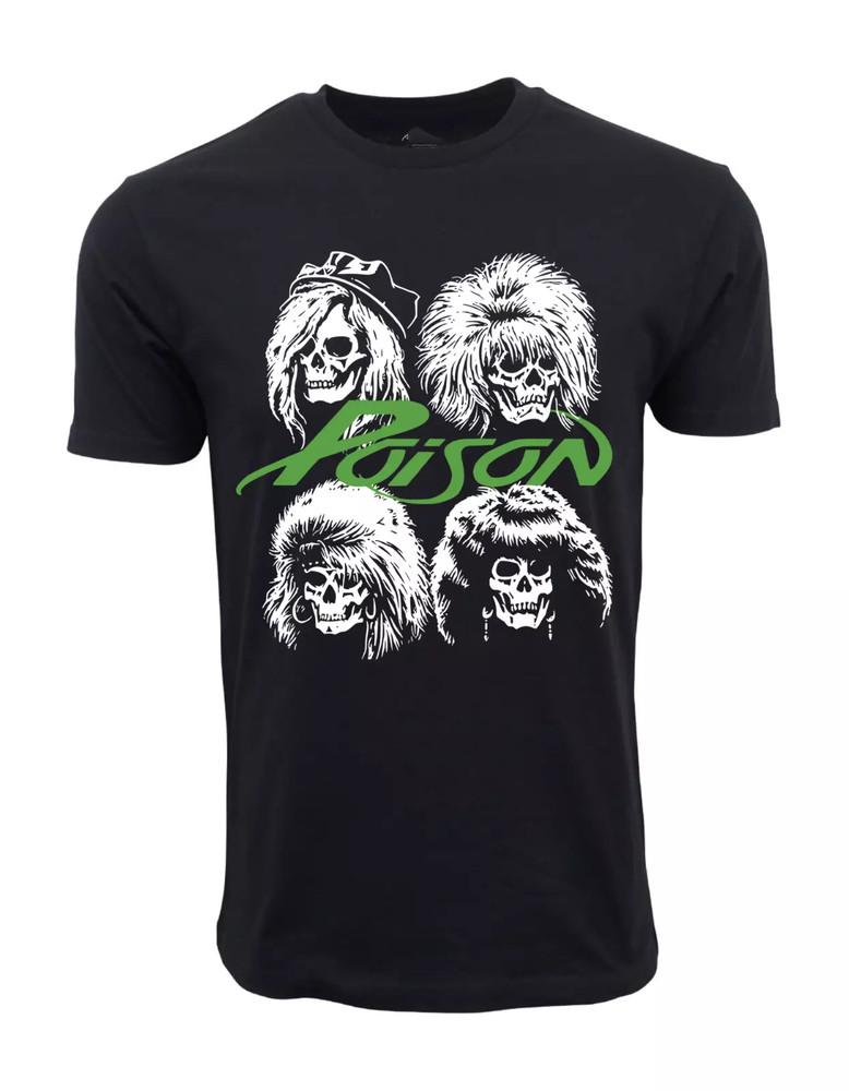 Poison Band Music Four Faces Tour 2025 T Shirt Full Size S-5XL Unisex T-Shirt XL