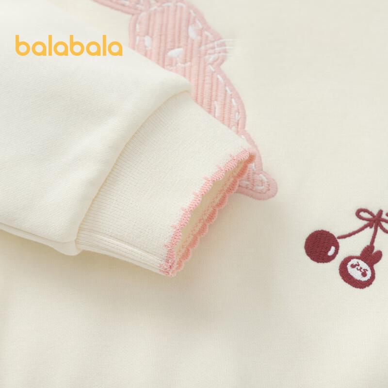 Balabala Girls' Fleece-Lined Cartoon Winter Sweatshirt