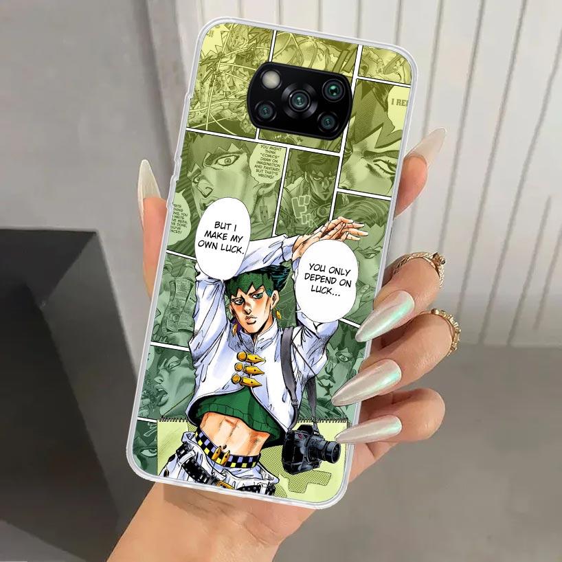JoJo Bizarre Adventur Anime Phone Case for Xiaomi Poco X7 X6 X5 X4 X3 Nfc F6 F5 F4 GT F3 F2 Pro F1 M5S M4 M3 5G Soft Funda Print