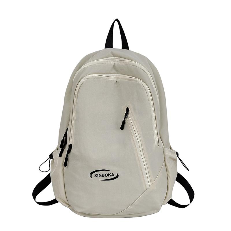 Large Capacity Backpack Men's Letter Print Schoolbag Women's Backpack