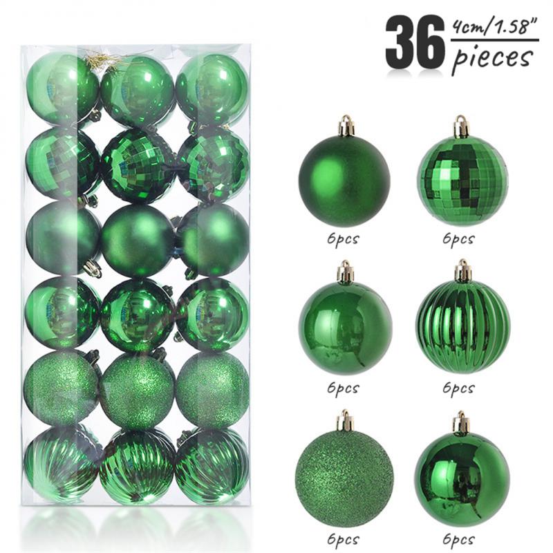 Christmas Balls Shatterproof Unbreakable 6/4/3cm Plastic Balls Baubles Bulk Christmas Ornaments Set for Tree Decorations Festive