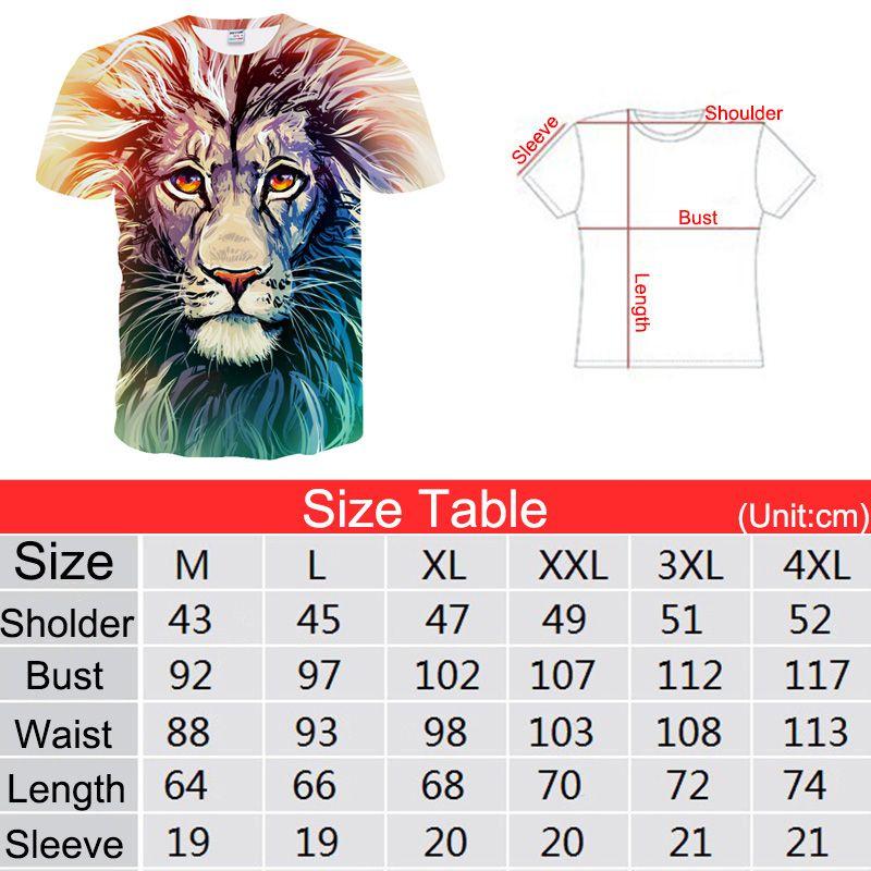 Premium Quality Lion Animal 3d Print T-shirt For Men And Women In All Sizes