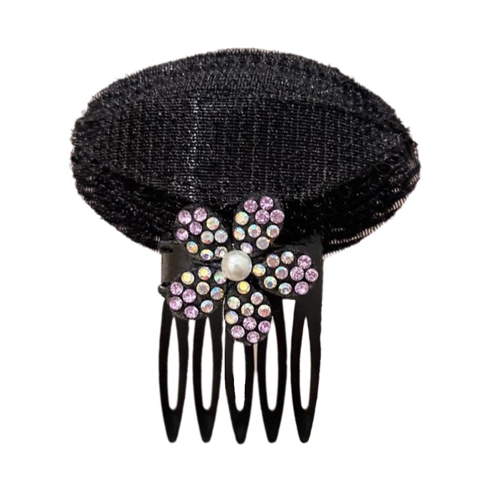 Rhinestone Invisible Fluffy Hair Pad Sponge Clips Puff Up Base Cushion It Hair Bun Head For Wom F0I1