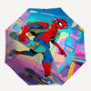 Spider-Man, Skateboarding Automatic Opening and Closing Umbrella, Compact Travel Umbrella, Lightweight and Portable, Suitable for Beach Comm