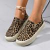 Fashion 2025 Autumn New Style Fashion Leopard Print Shallow Mouth Casual Shoes for Women Versatile Comfortable Thick Soled Single Shoes