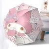 1pc My Melody Automatic Opening/Closing Umbrella with Bowknot Design - Portable Three-Fold Design, 8-Bone Iron Frame Outdoor Umbrella, Perfect Gift fo