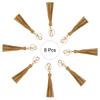 8pcs PU Leather Tassels PU Tassels with Key Rings Tassel Curtain Bag Tassel for Jewelry Making Phone Straps Handbag DIY Crafts