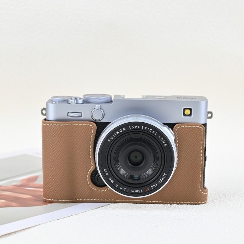 Fujifilm XE5 Camera Half-Cover Case With Microfiber Grip Handle Shoulder Strap - Shockproof Protective Sleeve Mirrorless