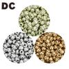 500 pièces/lot 3,8 mm Perles en Verre Vrac Rondes Couleur Dorée Perles d'Écartement pour Bracelets Colliers DIY Bijoux Femme Fournitures