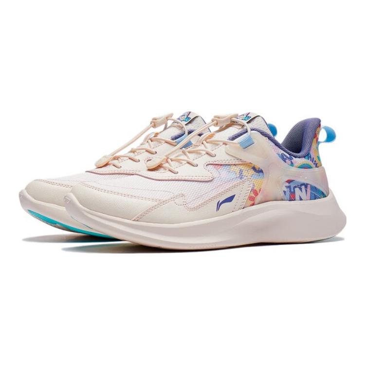 Li Ning Kids Ling Yue 3.0 V3 Non-Slip Durable Low-Top Running Shoes Kids Running Shoes Pink YKCT162-2
