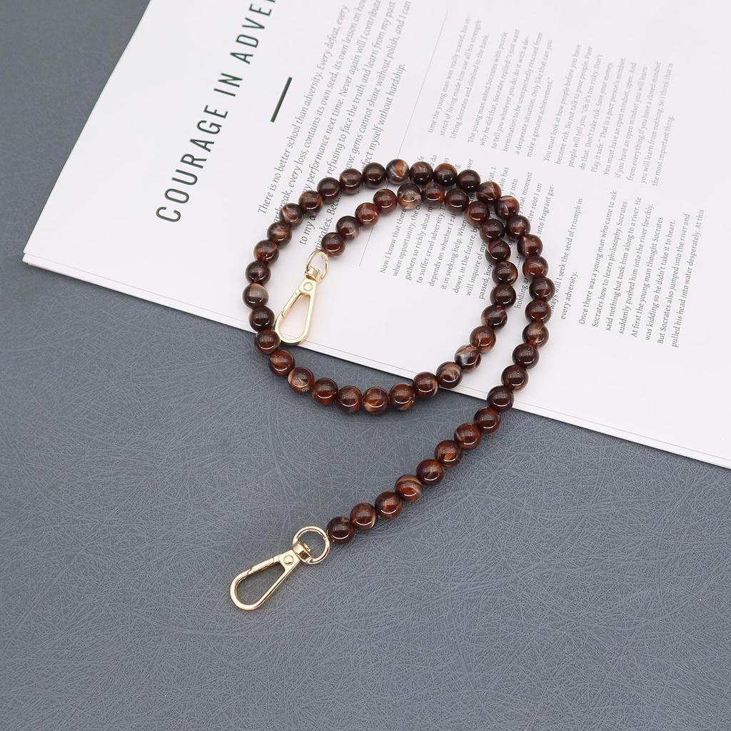 Two-tone Coffee Leopard Bee Print Chain Handbag with Crossbody Shoulder Strap