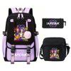 KPop Demon Hunters Korean version of student school bag children's backpack pencil bag set