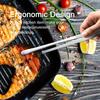 Edelstahl-Lebensmittelzange 12 Zoll Küchen-Grillzange zum Kochen, Grillen und Campen