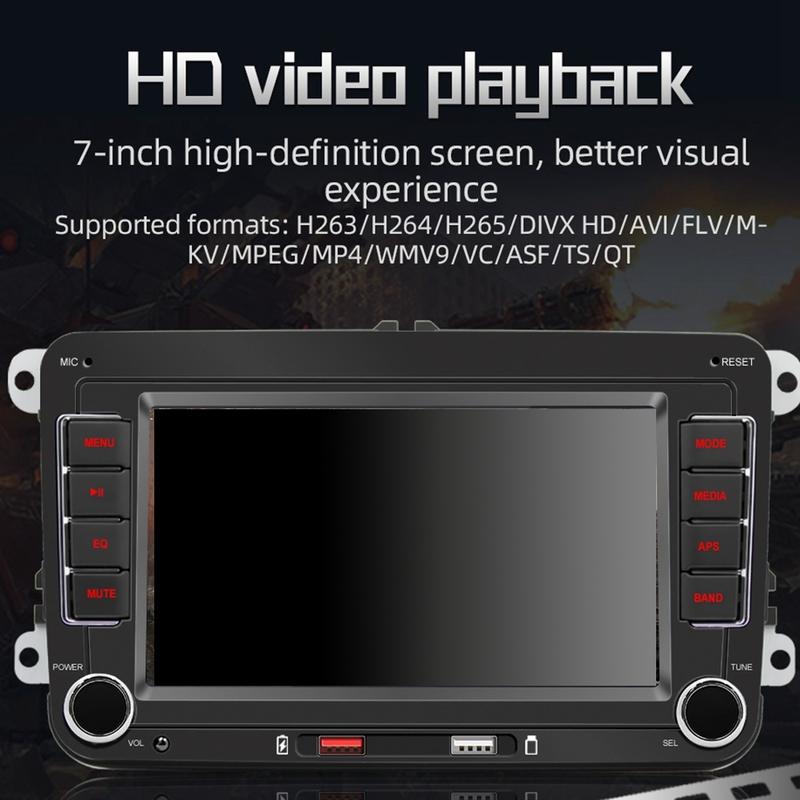 7 Inch 2Din Carplay Android-Auto Radio Player Car Stereo Bluetooth MP5 Player For VW /Golf Polo/PASSAT/Skoda