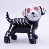 Tag der Toten Hund Katze Figur Halloween Schädel Tier Statue Harz Skelett Skulptur für Heim Schreibtisch Dekoration
