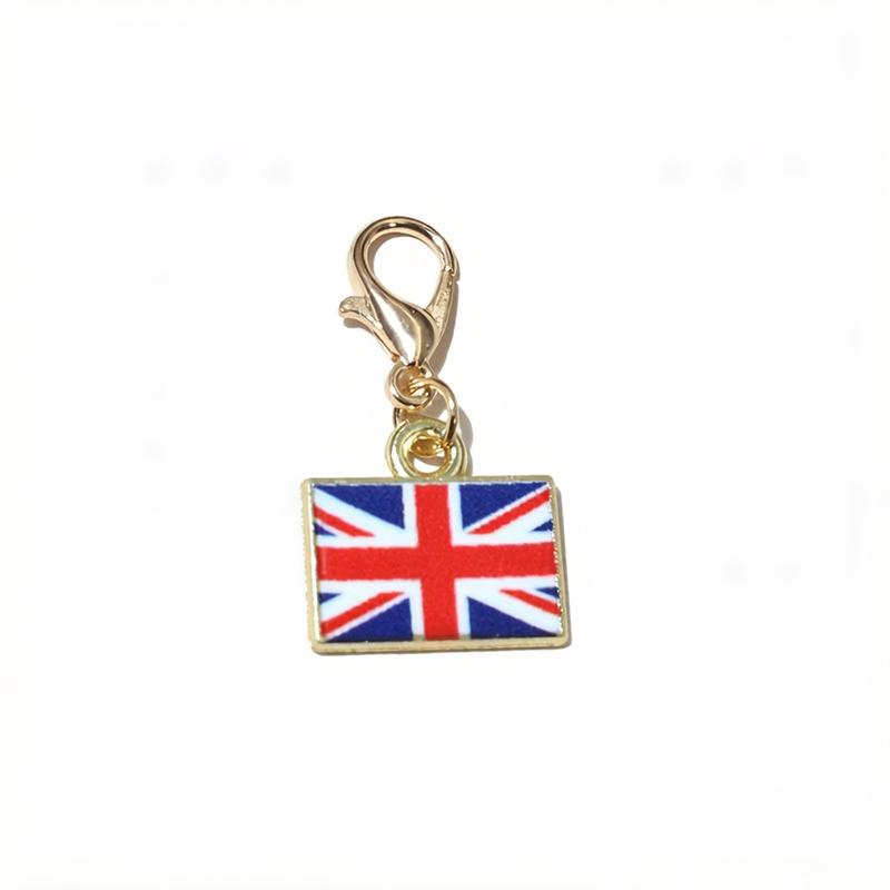 10 Stück Emaille Nationalflaggen von Ländern Anhänger mit Karabinerverschluss DIY Schmuckherstellung Zubehör für Schlüsselanhänger Armband