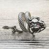 Ring Wedding Ring Dragon Signet Adjustable Vintage Men's Silver Metal