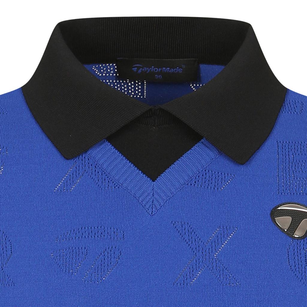 TAYLORMADE APPAREL 26Ss Women'S All-Over Lettering Collar Short Sleeve Knit T8031S66122-907