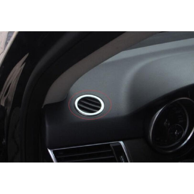 2PCS Silver Steel For Benz E-Class 2009-2015 Dashboard L&R Air Outlet Vent Trim