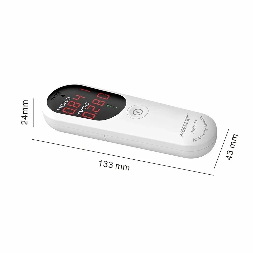 Air Monitor Tester JMS11 HCHO TVOC Air Quality Detector Gas Formaldehyde Test Indoor Pollution Meter For Car Home Office