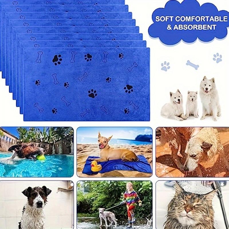 Quick-Dry Absorbent Pet Bath Towels - Ultra Soft Large Dog & Cat Towels For Bathing, Giftable Pet Grooming Supplies