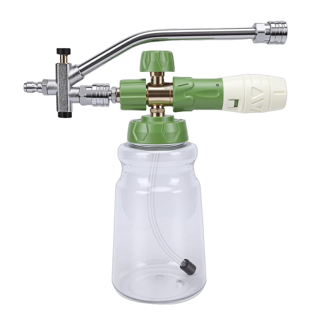   Foam Cannon for High Pressure Washer Transparent Spray Bottle 1Celsius4 Inch Quick Connect Wand 5 Nozzles 3 Washers