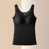 Winter Women's Seamless Cationic Warm Vest with Silk Ribbon Chest Pad and German Velvet