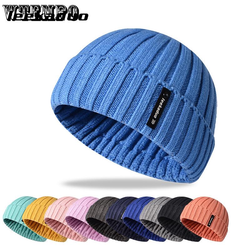 Korean Knitted Cold Hat Couple's Hip Hop Street Hat Short Dome Hat Winter Warm Hat