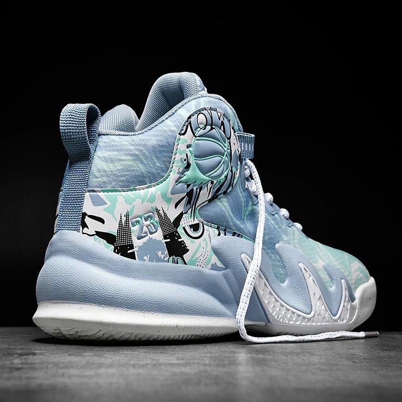 Мода Новые Мужские Баскетбольные Кроссовки Нескользящие Студенческие Дышащие Атлетические — фото 5