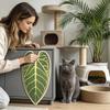 Natural Fiber Sisal Cat Scratching Pad Leaf Shape Durable Eco Friendly Material Cat Claw Protection Mat for Indoor Use