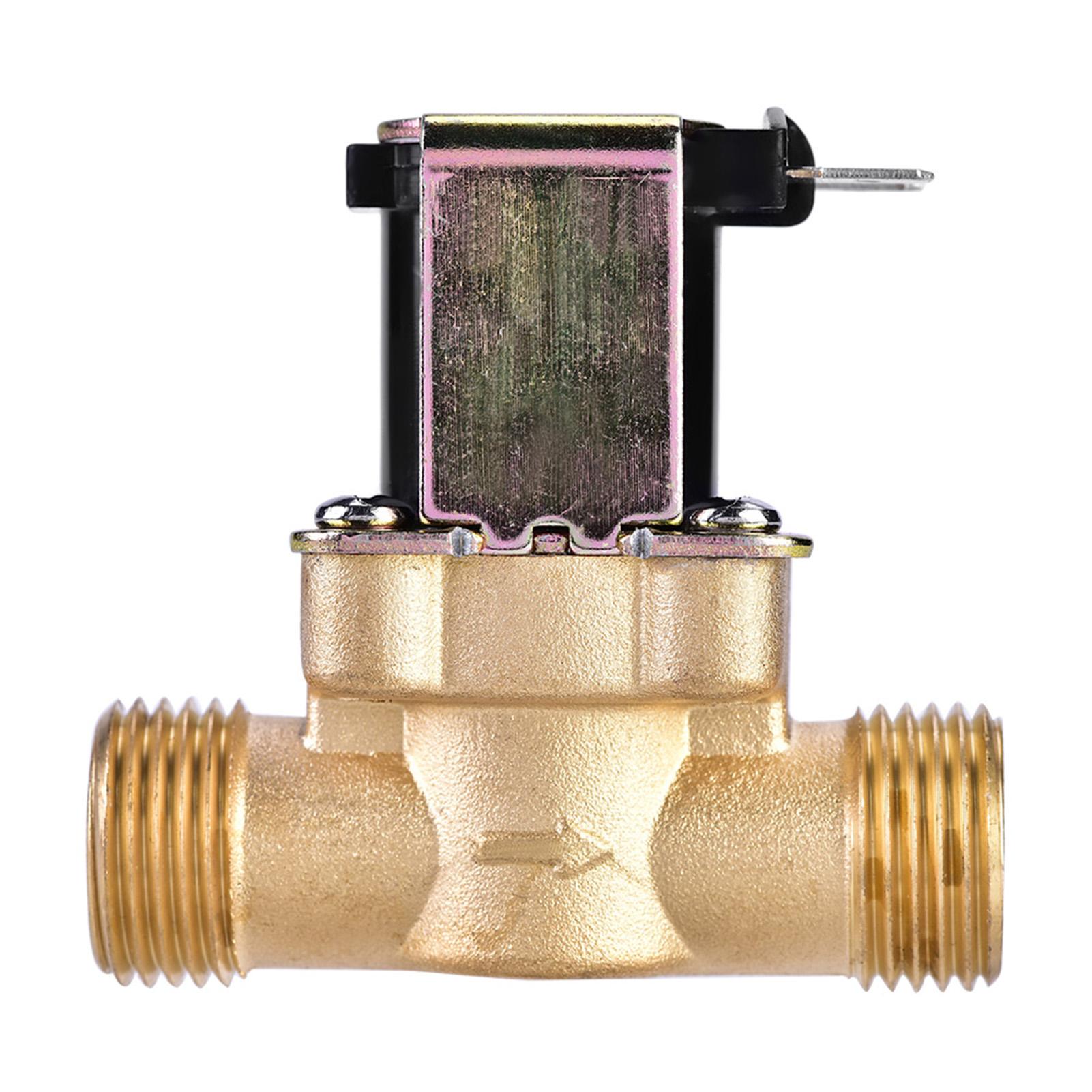 

12 AC 220V Normally Closed Brass Electric Solenoid Magnetic Valve For Water Control