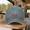 Bingo Queen Vintage Washed Baseball Cap Retro Duckbill Hat Adjustable Unisex Casual Outdoor Party Gift