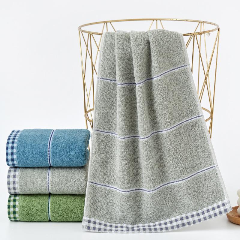 

Полотенца из 100% хлопка для домашнего использования, впитывающие полотенца из чистого хлопка для взрослых, утолщенные и мягкие, напольные полотенца с высоким Ян, чистый хлопок 72*33 серый