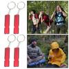 4Pcs Double Tube Emergency Whistles Clear Loud Sound Compact Size Portable Corrosion-Resistant Safety Survival Whistles with Keyring