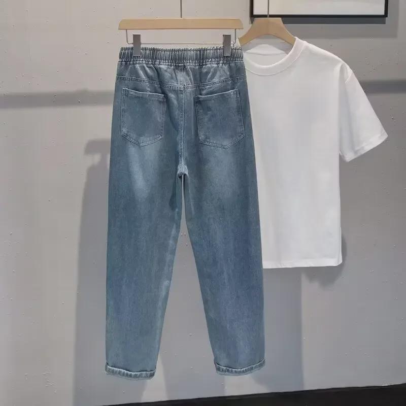 Men's Korean Style Wide-Leg Jeans – Spring/Autumn Fashion Trend, Loose, Casual, Straight Trousers